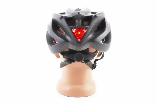 Шлем велосипедный L+фонарь задний, съёмный козырёк, 19 вент. отверстий, чёрный матовый V-05, ВЕЛОЕКІПІРУВАННЯ, YQ-408238