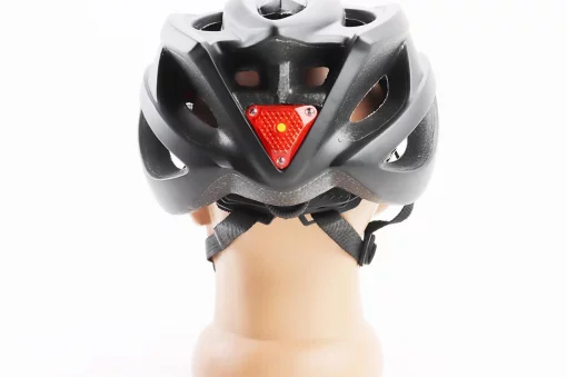 Шлем велосипедный L+фонарь задний, съёмный козырёк, 19 вент. отверстий, чёрный матовый V-05, ВЕЛОЕКІПІРУВАННЯ, YQ-408238