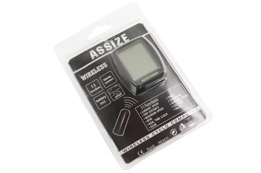 Велокомпьютер 11-функций, беспроводной, чёрный AS-4000 (без батареек), ВЕЛОАКСЕСУАРИ, YQ-409011