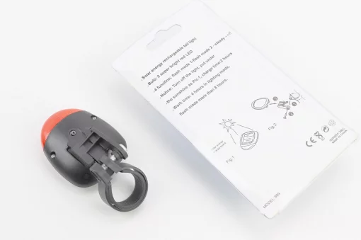 Фонарь задний 2 диода, на солнечной батарейке, model 909, ВЕЛОАКСЕСУАРИ, YQ-409012