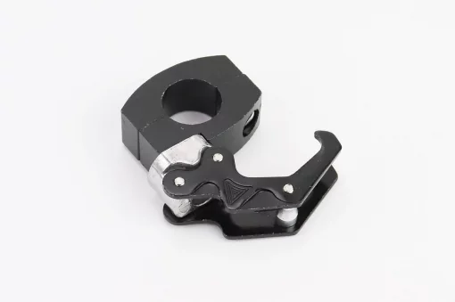 Гачок речовий (метал) подвійний, кріплення на кермо TUNING, чорний, ЗЧ-МОТО, YQ-354202