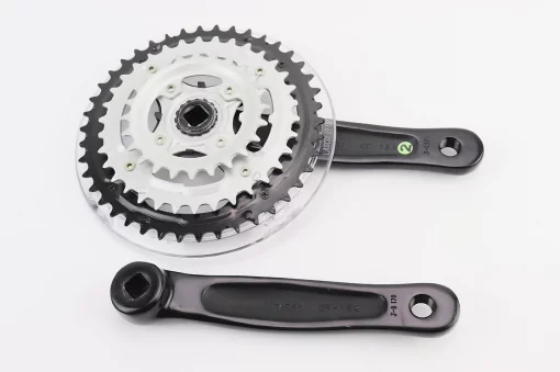 Шатуны "квадрат" 170мм, 42.34.24T MTB, алюминиевые, чёрные, ВЕЛОЗАПЧАСТИНИ, YQ-411800