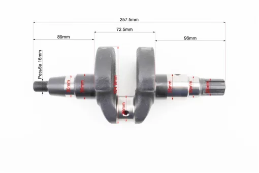 Коленвал 178FA ZUBR (Dшейки-36мм, H-104,9мм) под шлиц, D178/186F, YQ-602857