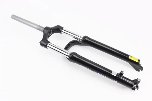 Вилка 27,5" амортизаційна, без різьби 1-1/8" (28,6мм), шток 255мм, з ходом 100мм, Disk-brake, пружинно-оливна, Lockout, чорна XCM