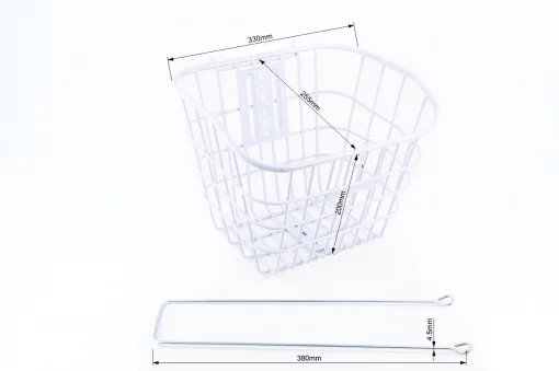 Корзина передняя 26" с крышкой, белая YZ-061, ВЕЛОАКСЕСУАРИ, YQ-409178