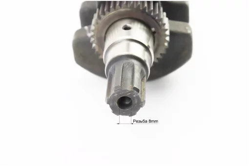 Коленвал 178F (Dшейки-36мм, H-103,5мм) под шлиц+шестерни+подшипник, запрессованный, D178/186F, YQ-602961