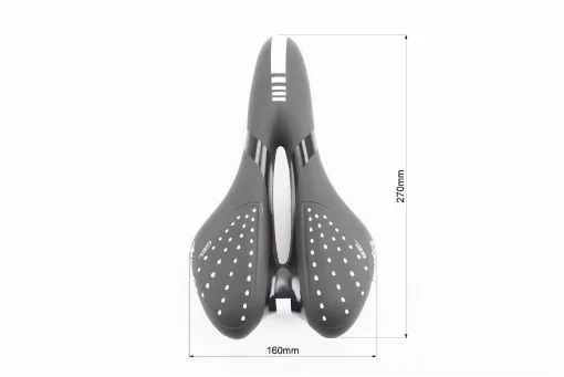 Сиденье MTB 270x160мм, чёрно-белое "GEL", ВЕЛОЗАПЧАСТИНИ, YQ-411911