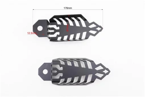 Защита заднего амортизатора металлическая, универсальная TUNING, чёрный, к-кт 2шт, ЗЧ-МОТО, YQ-354381