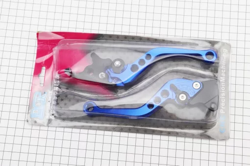 Рычаги руля к-кт TUNING с регулировкой нажатия (правый диск тормоз), синий, ЗЧ-СКУТЕР, YQ-354396