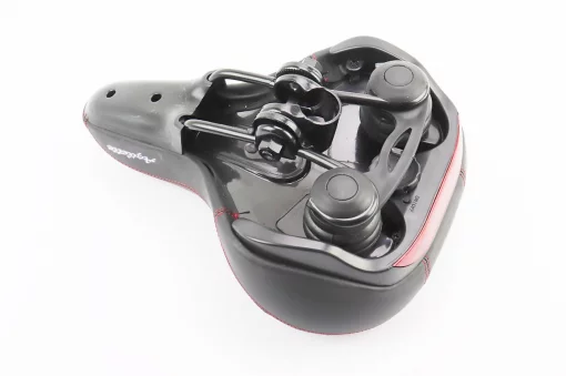 Сиденье ХВЗ 265x195мм с фонарем, чёрно-красное AZ-449BE-2N, ВЕЛОЗАПЧАСТИНИ, YQ-411963