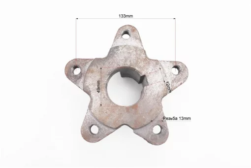 Ступица колеса, d-49мм, 5отв. 6,00-12, M175/195N, YQ-604927