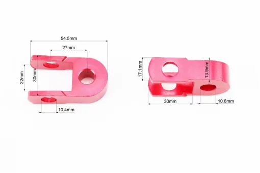 Подовжувач заднього амортизатора 27мм к-кт 2шт, червоний, ЗЧ-МОТО, YQ-354412