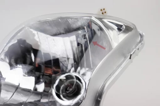 УЦЕНКА Фара передняя в сборе тип 1 (разъем малый "мама") (отверстие в стекле, см. фото), Viper-V150A, YQ-508230