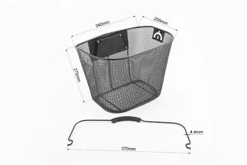 Корзина передняя (сетка) с ручкой, крепл. быстросъёмное на руль, чёрная JY-301Z, ВЕЛОАКСЕСУАРИ, YQ-409316