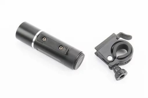 Фонарь передний 1 диод (линза), алюминиевый, чёрный JY-246 (без батареек), ВЕЛОАКСЕСУАРИ, YQ-409328