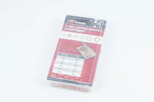 Набір мідних шайб (6х10х1, 8х14х1, 10х16х1, 12х16х1,5, 14х20х2, 16х22х1,5) 6 видів, 110шт, Різне-м/б, YQ-605029