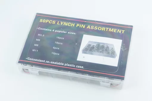 Набор шплинтов с кольцом (L-36,5;d-4,8, L-44,5;d-6,4, L-44,5;d-8, L-45;d-11) 4 вида, 50шт, Різне-м/б, YQ-605032