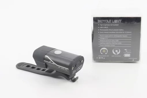 Фонарь передний 1 диод алюминиевый, Li-ion 3.7V 850mAh зарядка от USB, влагозащитный, чёрный HYD-018, ВЕЛОАКСЕСУАРИ, YQ-409339