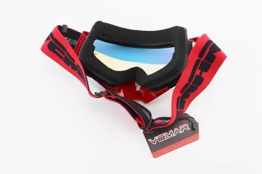 Окуляри кросові/ендуро/АТV, чорно-червоні (дзеркальне скло), MJ-1024-1, ШОЛОМИ, YQ-360341