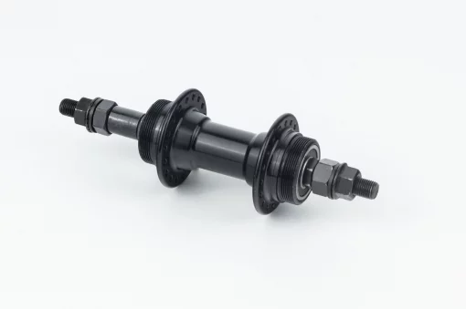 Втулка задняя MTB алюминиевая 14Gx36H под вольнобег, Disk-brake (резьба), 2 пром-подшипники 6200 2RS, крепл. гайка, чёрная RH-209,