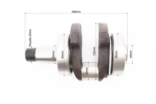 Коленвал, D-38мм+подшипники, D170F, YQ-606123