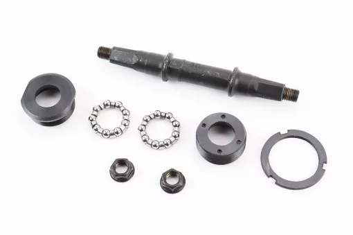 Каретка "квадрат" MTB 127мм, подшипник &Oslash;6,35х9 шариков, под гайку, чёрная YQ-CZ-129, ВЕЛОЗАПЧАСТИНИ, YQ-412124