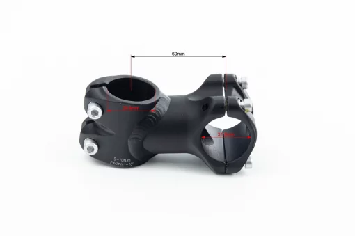 Винос керма MTB 28,6x31,8х60мм, алюмінієвий, чорний, ВЕЛОЗАПЧАСТИНИ, YQ-412250