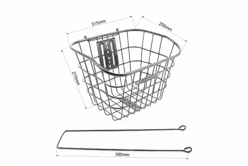 Корзина передняя 26" с крышкой, чёрная YZ-061, ВЕЛОАКСЕСУАРИ, YQ-409474