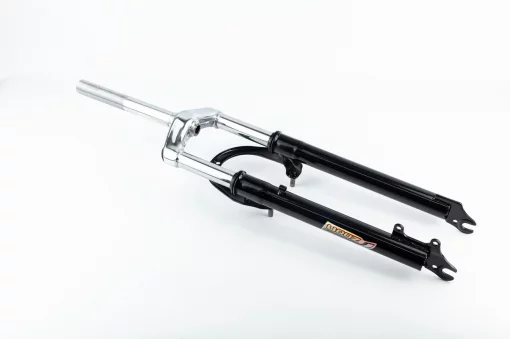 Вилка 28" амортизационная, с резьбой 1" (25,4мм), шток 190мм, с ходом 60мм, V/Disk-brake, чёрная, ВЕЛОЗАПЧАСТИНИ, YQ-412252