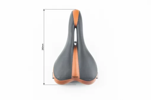 Сиденье MTB 260x150мм, чёрно-коричневое SD-7100, ВЕЛОЗАПЧАСТИНИ, YQ-412256