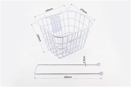 Корзина передняя 28" с крышкой, белая YZ-061, ВЕЛОАКСЕСУАРИ, YQ-409478