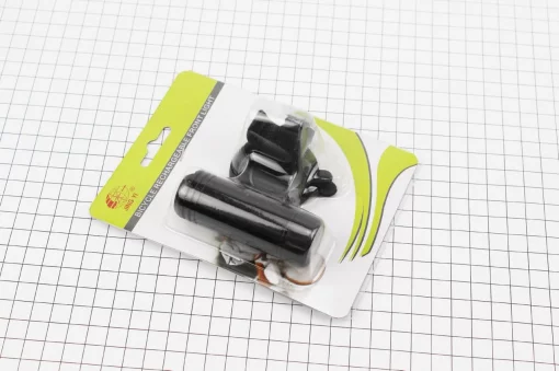 Фонарь передний 1 диод 120 lumen алюминиевый, Li-ion 3.7V 600mAh зарядка от USB, влагозащитный, чёрный JY-7012FA, ВЕЛОАКСЕСУАРИ,