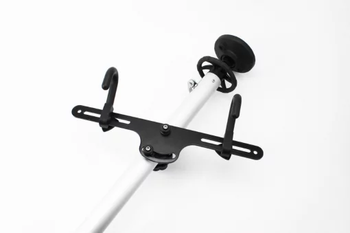 Подставка под 2 велосипеда телескопическая 1,8-3м, регулируемый угол наклона велосипеда, алюминиевая, серая HS-051, ВЕЛОАКСЕСУАРИ,