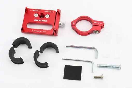 Держатель телефона на руль алюминиевый, ширина 50-100мм регулируемая, красный G-85, ВЕЛОАКСЕСУАРИ, YQ-409600