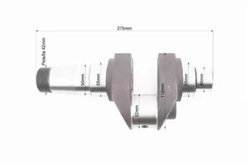 Колінвал R195NM (Dболта-М12x1,5, Dшейки-52мм, H-112мм), D190/195N, YQ-624138