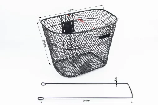 Корзина передняя 26" (сетка), чёрная "ромб" BK-002, ВЕЛОАКСЕСУАРИ, YQ-414005