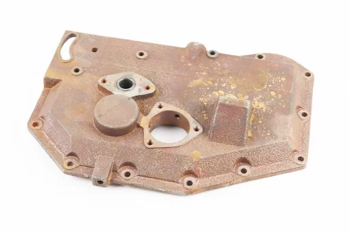 Крышка блока двигателя правая (со стороны заводного рычага), длинная, 12отв., чугун R180NM, НЕ ЗАГЛУШЕН МАСЛЯНЫЙ КАНАЛ, D175/180N,