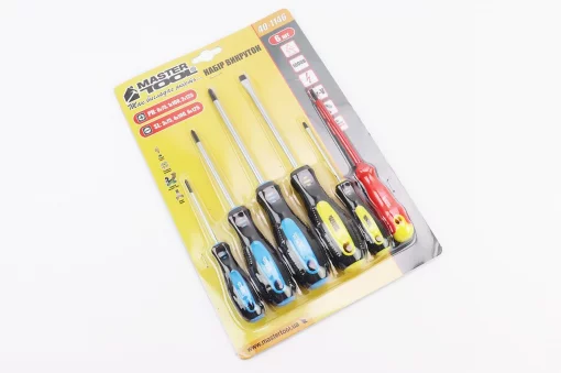 Викрутки набір 6од. PH0x75мм PH1x100мм PH2x125мм SL3x75мм SL6x125мм SL4x100мм 1000V (40-1146), Ручний інструмент, YQ-702055