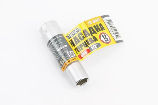 Головка торцевая 6-гранная 1/2" 12x78мм, удлинённая CrV (78-0512), Ручний інструмент, YQ-702061