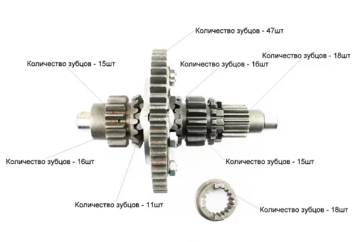Диференціал у зборі Z-47, Z-15x16, Z-11, Z-18 JR-Q12E (120-1), із блокуванням (можливий наліт), Мототрактор, YQ-608215