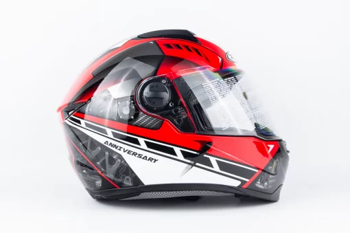 Шлем интеграл ZS-811 ANNIVERSARY S (55см), красный с рисунком AL41, ШОЛОМИ, YQ-360493