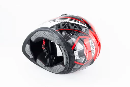 Шлем интеграл ZS-811 ANNIVERSARY М (57см), красный с рисунком AL41, ШОЛОМИ, YQ-360494