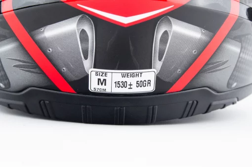 Шлем интеграл ZS-811 ANNIVERSARY М (57см), красный с рисунком AL41, ШОЛОМИ, YQ-360494