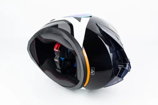 Шлем интеграл HF-126S S (55-56см), чёрно-оранжевый Q257, ШОЛОМИ, YQ-360496