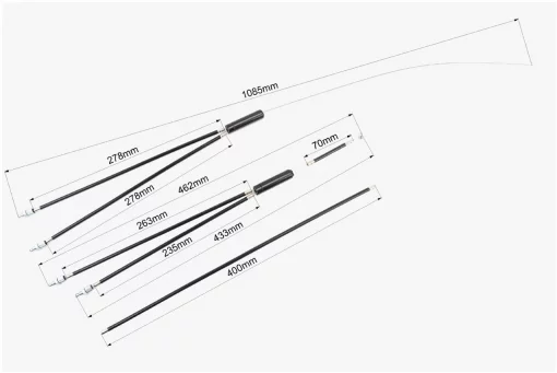Трос гальмівний BMX задній, ВЕЛОЗАПЧАСТИНИ, YQ-403249