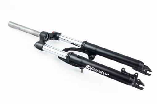 Вилка амортизаційна 26", з різьбою 1" (25,4мм), шток 190мм, з ходом 80мм, V/Disk-brake, M Lockout, чорна ES-246- MLO,