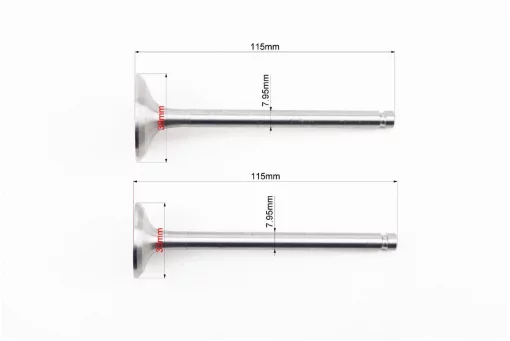 Клапани впускний (H-115; D-39; d-7,95), випускний (H-115; D-33; d-7,95) к-кт R185N/R190N/R192N, D190/195N, YQ-604047