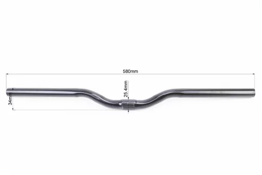 Кермо MTB 25,4х580мм, чорне, ВЕЛОЗАПЧАСТИНИ, YQ-403404