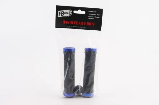 Ручки руля 130мм с зажимом Lock-On с двух сторон, чёрно-синие TPE-093, ВЕЛОЗАПЧАСТИНИ, YQ-403459