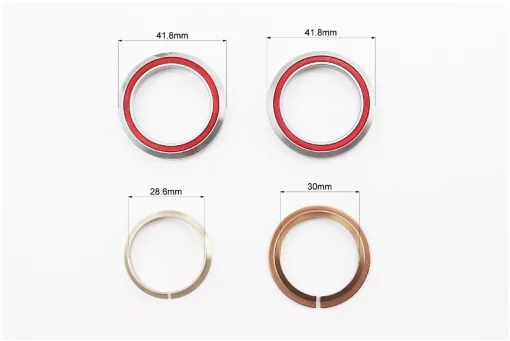 Рулевая колонка 1-1/8" (41,8/28,6x41,8/30мм) безрезьбовой вилки, интегрированная, пром-подшипники, чёрная H51, ВЕЛОЗАПЧАСТИНИ,